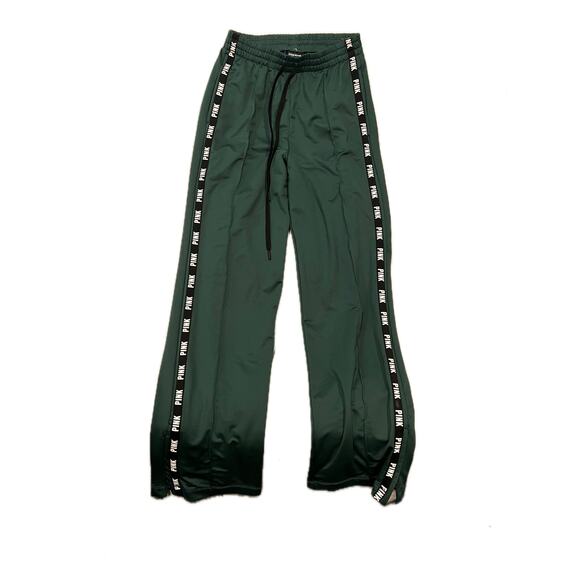 Pink Active Green Extra Long Track Pants Womans Size S - Picture 1 of 3